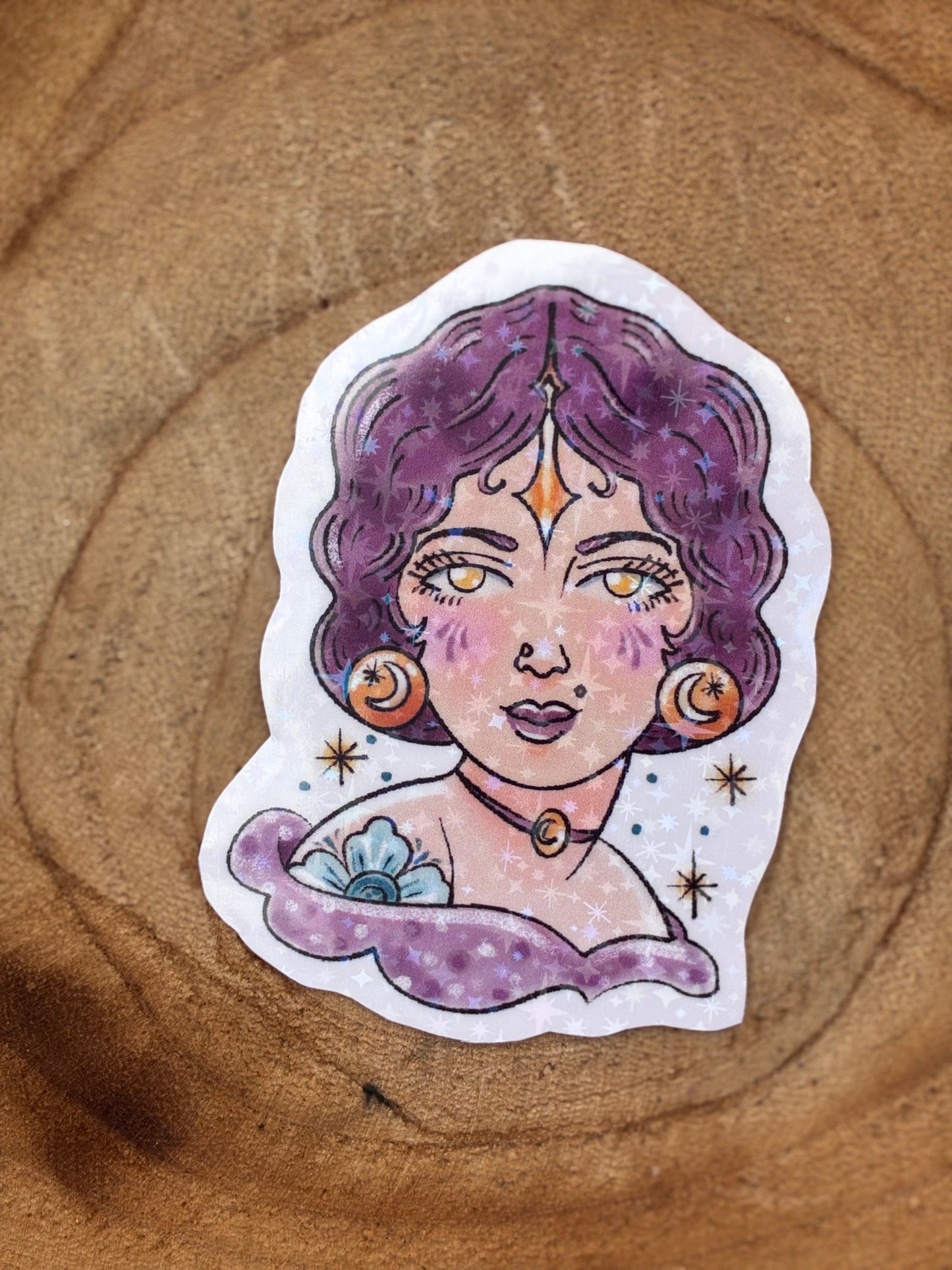 Sticker Lady Moon