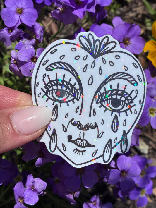 Sticker Weinende Erdbeere SW