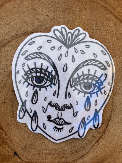 Sticker Weinende Erdbeere SW