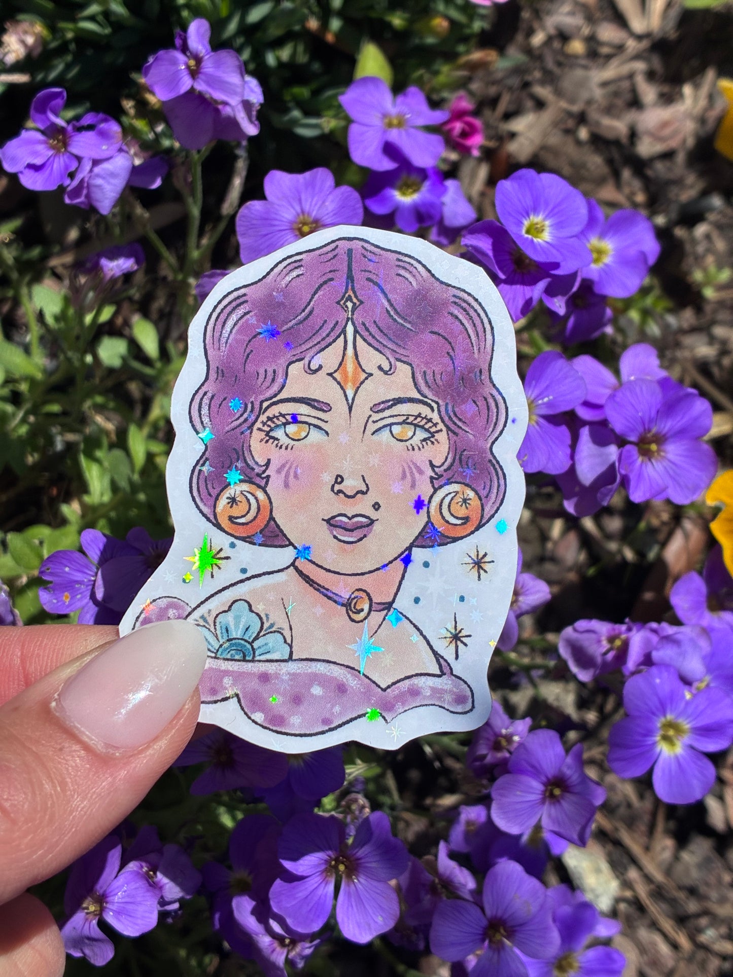 Sticker Lady Moon