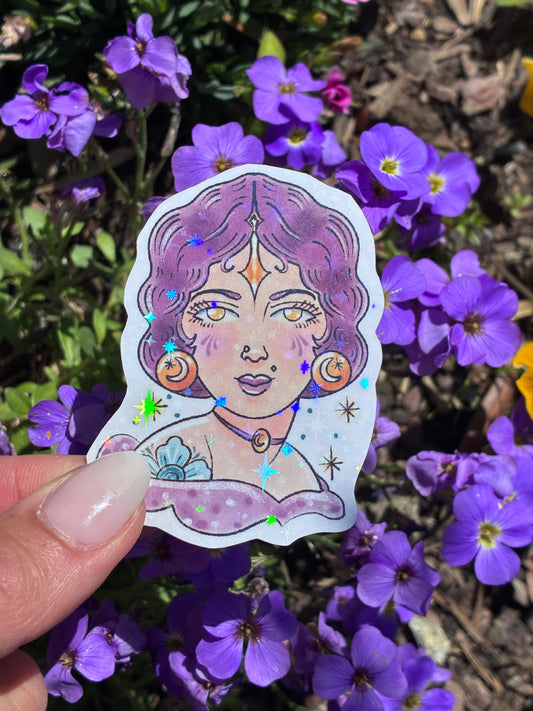 Sticker Lady Moon