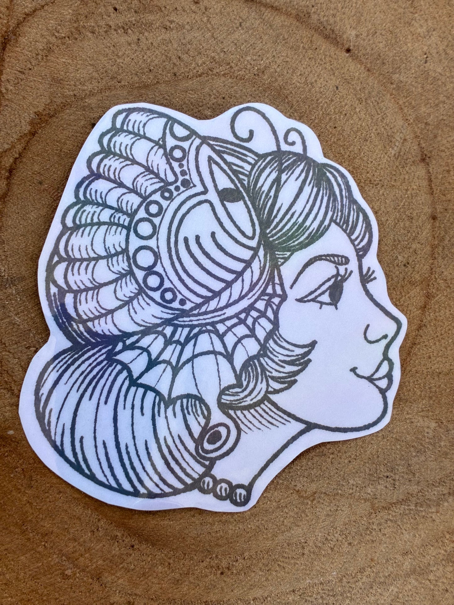 Sticker Schmetterlingsfrau SW
