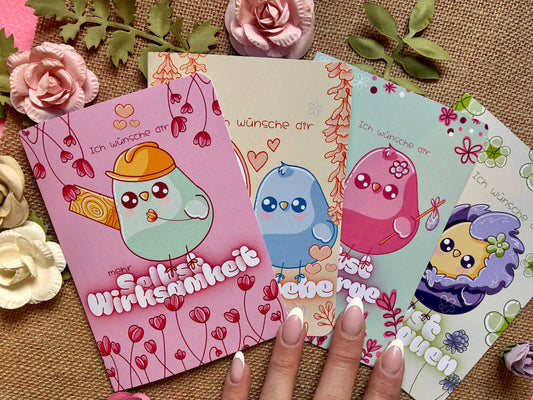 Set 4 Motivations Klappkarten